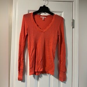 Victoria's Secret Vibrant Orange V-Neck Sweater